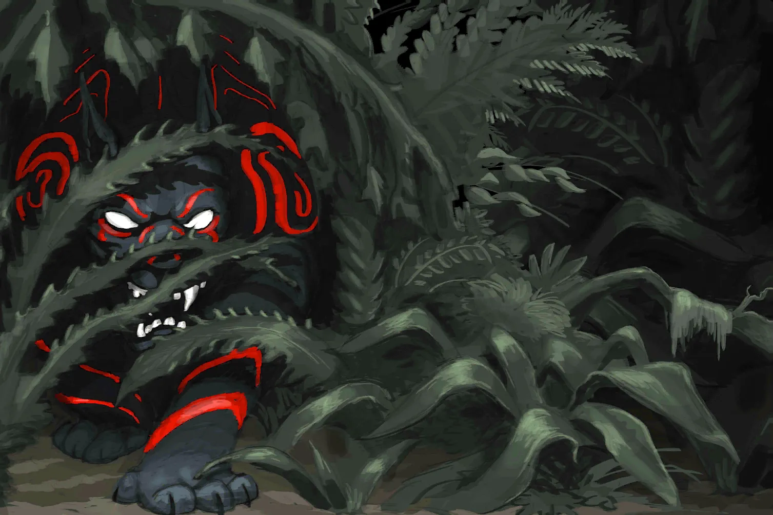 Sharp Fangs Behind the Leaves